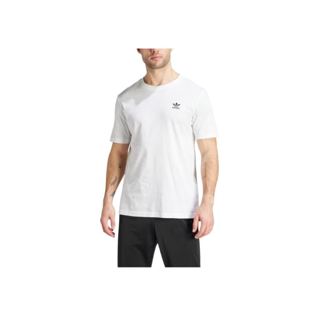 Adidas Футболка Originals X Essential Co-Brand с принтом логотипа, круглым вырезом и коротким рукавом, мужские топы, белая IR9691