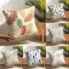 Light Beautiful Feather Pattern Pillow Case linen pillow case sofa home decor cushion cover cushion cove