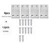 1/4Pcs Stainless Steel Fixing Corner Brackets 1.5mm/0.06'' Quick Links Durable Iron Plate  Chair