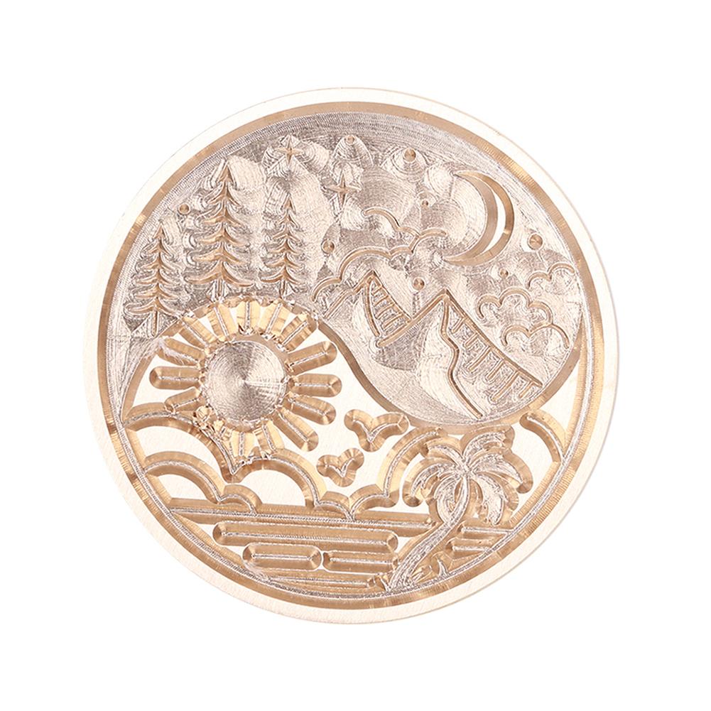 Ретро печать сургучный штамп с головками Солнца, Луны и звезд, круглые уплотнительные штампы, печать, огненный лак, печать, декор для скрапбукинга, инструменты «сделай сам»