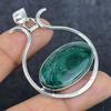 Подвеска из серебра 925 пробы с натуральным малахитом 2,21 дюйма p8B39