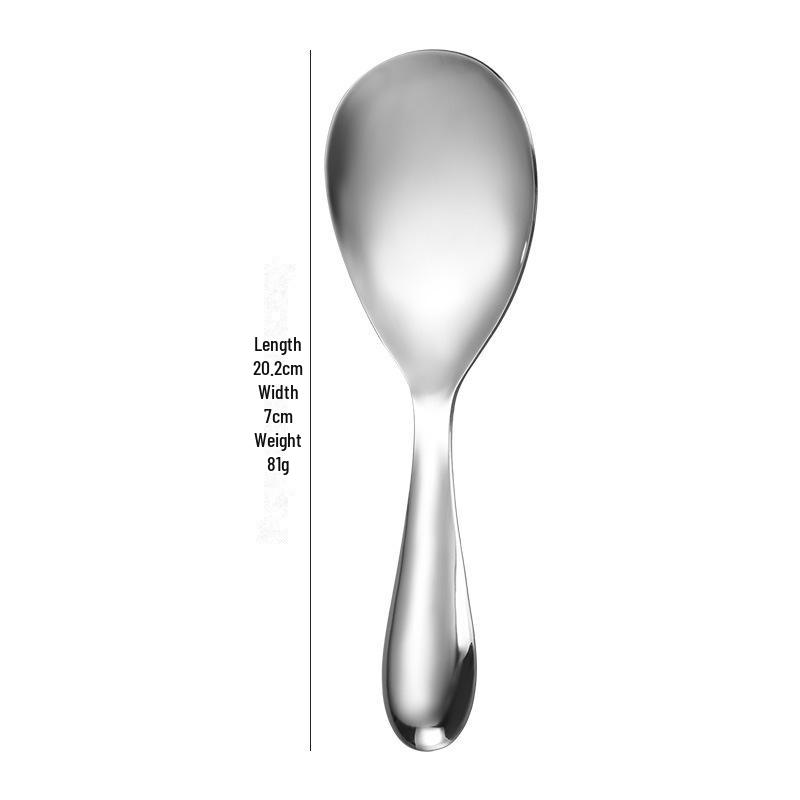 Ложка для риса из нержавеющей стали 304 с антипригарным покрытием — большая, толстая кухонная утварь для использования дома или в отеле