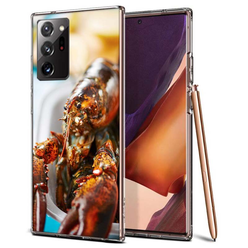 Чехол для телефона с живым лобстером для Samsung A55 A35 A25 A15 A07 A05S A16 A17 A26 A36 A37 A56 A57 Galaxy Note 20 10 A50S A71 A51 A31 A30