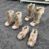 Niche High-end Snow Boots Medium Tube Plush Thick-soled Fluffy Boots Imitation Mink Internet Celebrity Cute Cotton Shoes Spice Girls Women's Boots