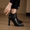 Shoes Female Sale Ankle Women's Boots Elegant Modern Boots Women Solid Buckle Zipper Pointed Toe High Heel Shoes Ladies