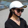 Motorcycle Helmet Long Brim Crack Resistant Universal Adjustable Chin Strap Anti Fall Riding Hat Baseball Cap for Winter