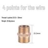 OIMG Резьбовой ниппель-переходник из латуни, 1/2 дюйма (10-Pack)