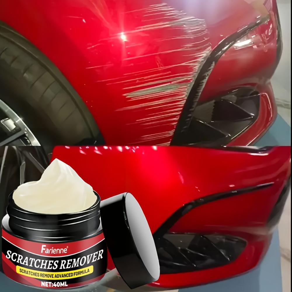 Нано Полироль для Удаления Царапин с Губкой – Удаление Спиральных Разводов и Набор для Удаления Царапин Глиной – Безопасен для Всех Цветов Краски, ПВХ Материала, C