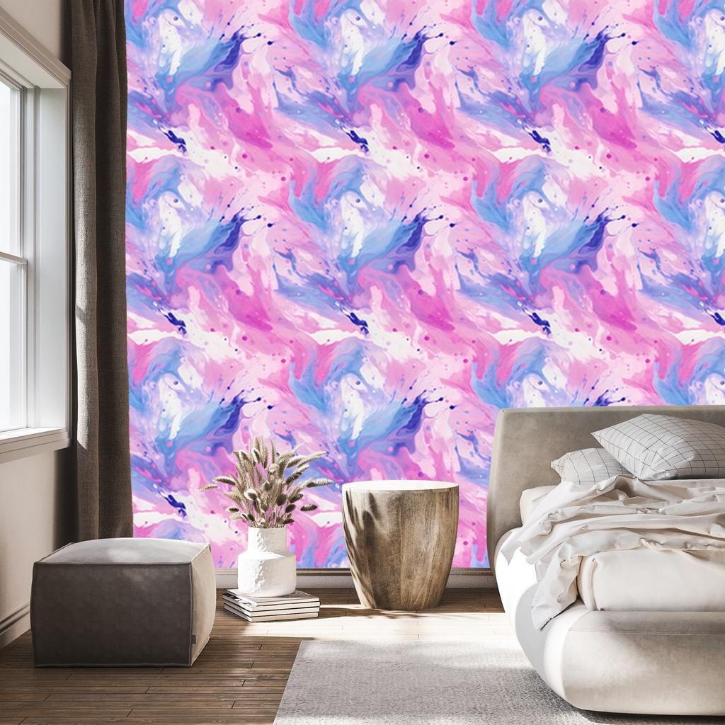 Pink Purple Ink Lavender and Powder Pink Wallpaper 50x1000