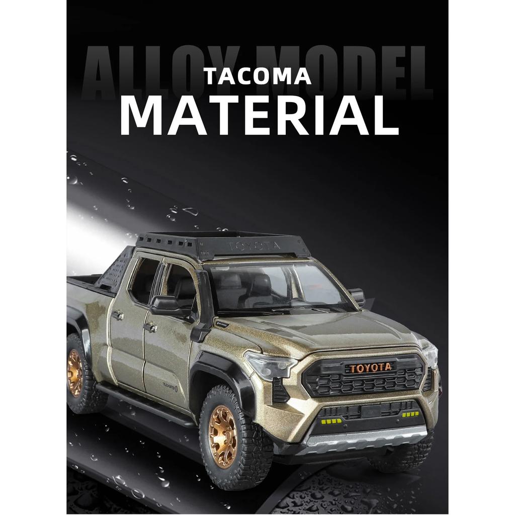 1/22 TOYOTA Tacoma Сплав Пикап Модель Машины Литой Металл Внедорожники Модель Машины Симуляция Звук и Свет Детская Игрушка Подарок