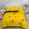 Bee honeycomb bedding set, flying wild animal geometric flower down duvet cover, suitable for decorating rooms for boys and girl