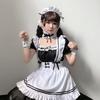 6pcs Anime Sweet Lolita Dress French Maid Waiter Costume Women Sexy Mini Pinafore Cute Outfit Halloween Cosplay For Girls Plus Size S-3XL