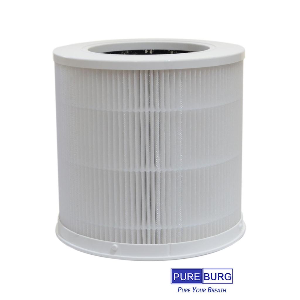 PUREBURG Replacement Filter Smart Air Purifier Compatible with Xiaomi 4 Compact 2 Pack H13 HEPA Filtration Activated Carbon Air Clean Dust VOC Odor