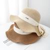 Уличная японская простая складная летняя соломенная шляпа с бантом, модная солнцезащитная шляпа-ведро, повседневная шляпа-тазик
