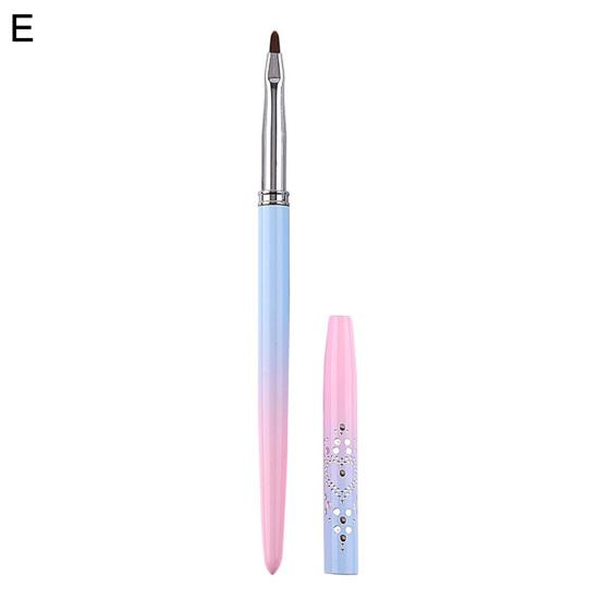 Ручка для дизайна ногтей с нейлоновыми щетинками, удобная эргономичная ручка, яркие цветные линии, пластиковые типсы для ногтей