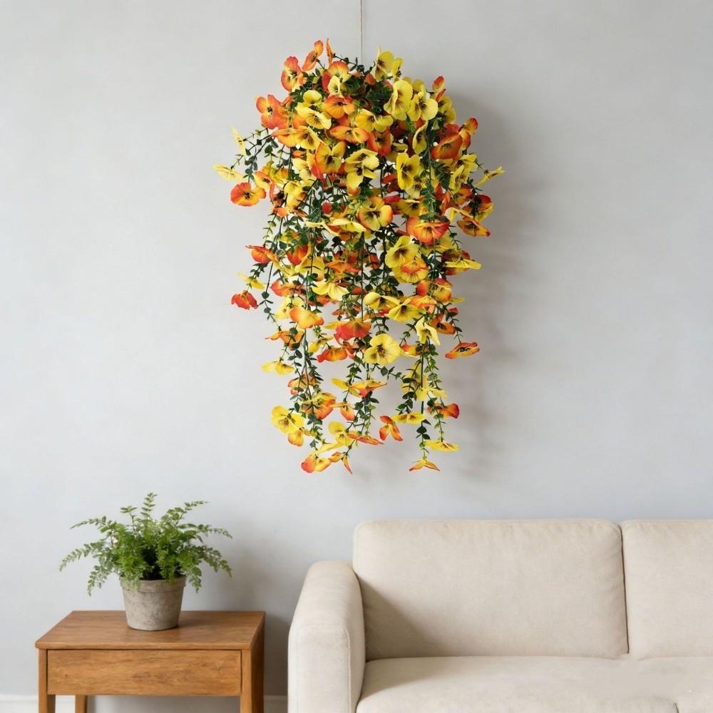 DIY Eucalyptus Pansy Multicolor Simulation Eucalyptus Leaves New Plants Wreath Home Decoration