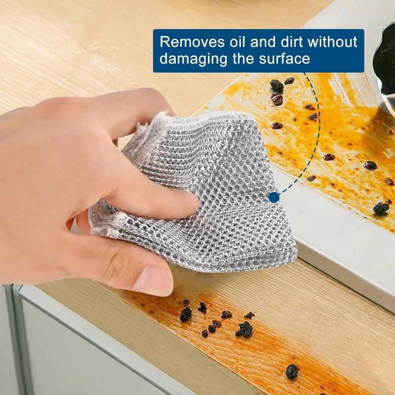 Металлическая проволока из стальной проволоки, тряпки, бытовая кухонная кастрюля, сковорода, мытье посуды, двухстороннее чистящее полотенце, тряпка для мытья посуды, оптовая продажа