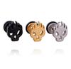 WKOUD Punk Stainless Steel Stud Earrings For Men Women Gothic Rockets Arrow Finger Cool Prevent Allergy Gold Black Puncture