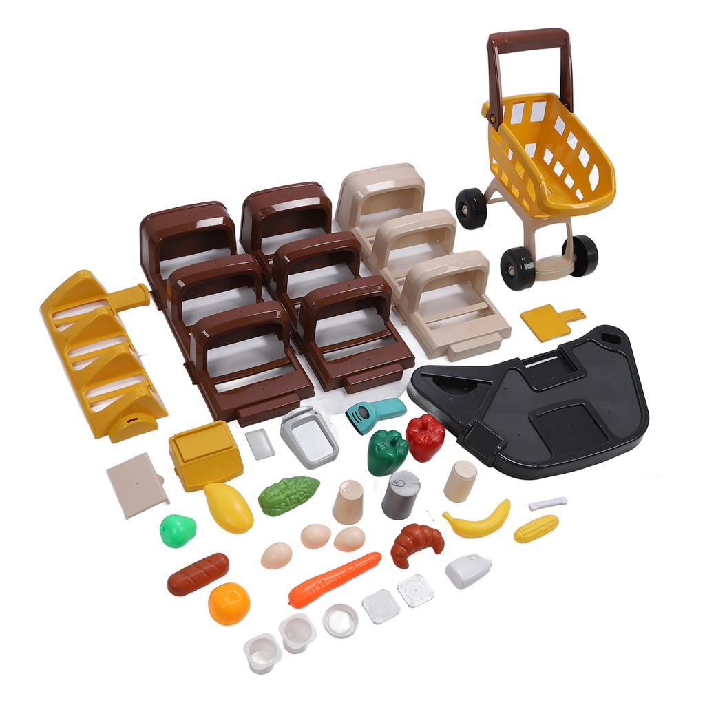 Игровой набор «Детский супермаркет с наличными» и рабочим сканером для регистрации и покупки продуктов питания