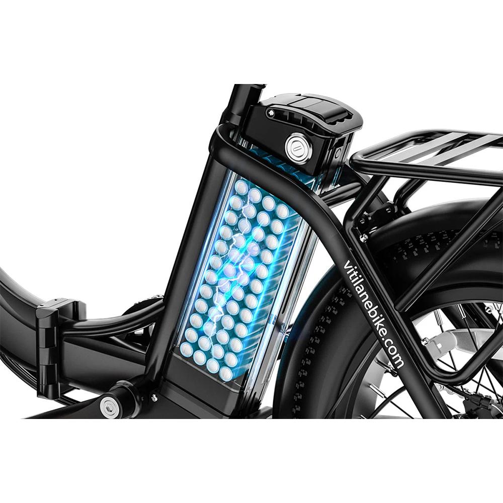 Электровелосипед Vitilan U3 с мотором 750 Вт, колеса 20"x 3" CHAOYANG с защитой от проколов, широкие покрышки, аккумулятор 48 В 13 Ач, для взрослых, 7 скоростей, зеленый