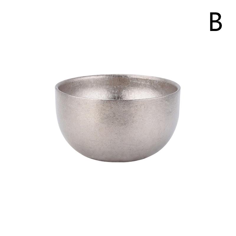 Титановая чашка Чистый титановый чайный набор для кемпинга на открытом воздухе Портативный чайный набор Портативный для хранения дома Двухслойная антиожоговая чайная чаша