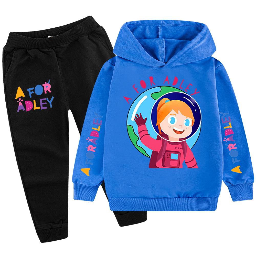 Children Warm Tracksuit Long Sleeve Hoodie And Pants Set Casual Sports Outfit For Boys Girls