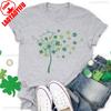 St Patricks Day Dandelion Sweatshirt Dandelion Shamrock Clovers Flying Shirt Luck Irish Tee Patrick Day Luck Graphic T Shirts