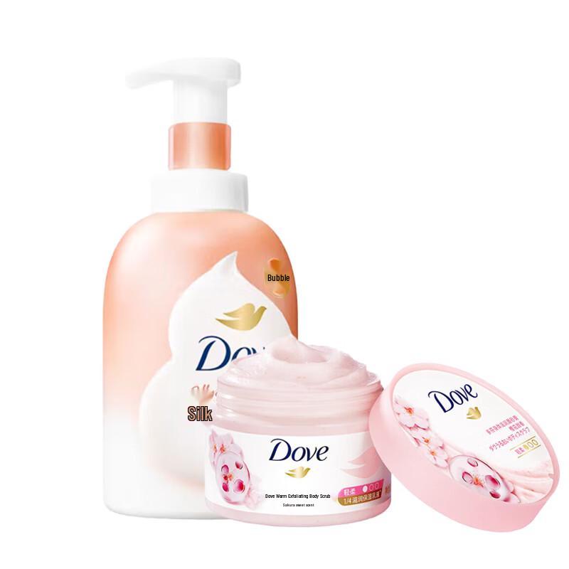 DOVE Набор из 2 предметов: Пена для душа и Скраб