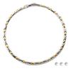 Pure Titanium Germanium Necklace for Men and Women Magnetic Hematite Necklace Static Elimination Jewelry Silver Gold [Hachi] + (50)