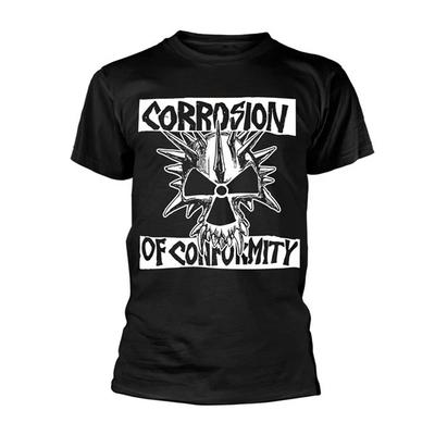 Футболка с логотипом черепа CORROSION OF CONFORMITY спереди и сзади, официальный лицензированный мерч