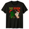 Six Seven Christmas Hands Lights Unisexs T Shirt Unisexs Vintage Breathable Versatile Slightly Streetwear Unisex Soft