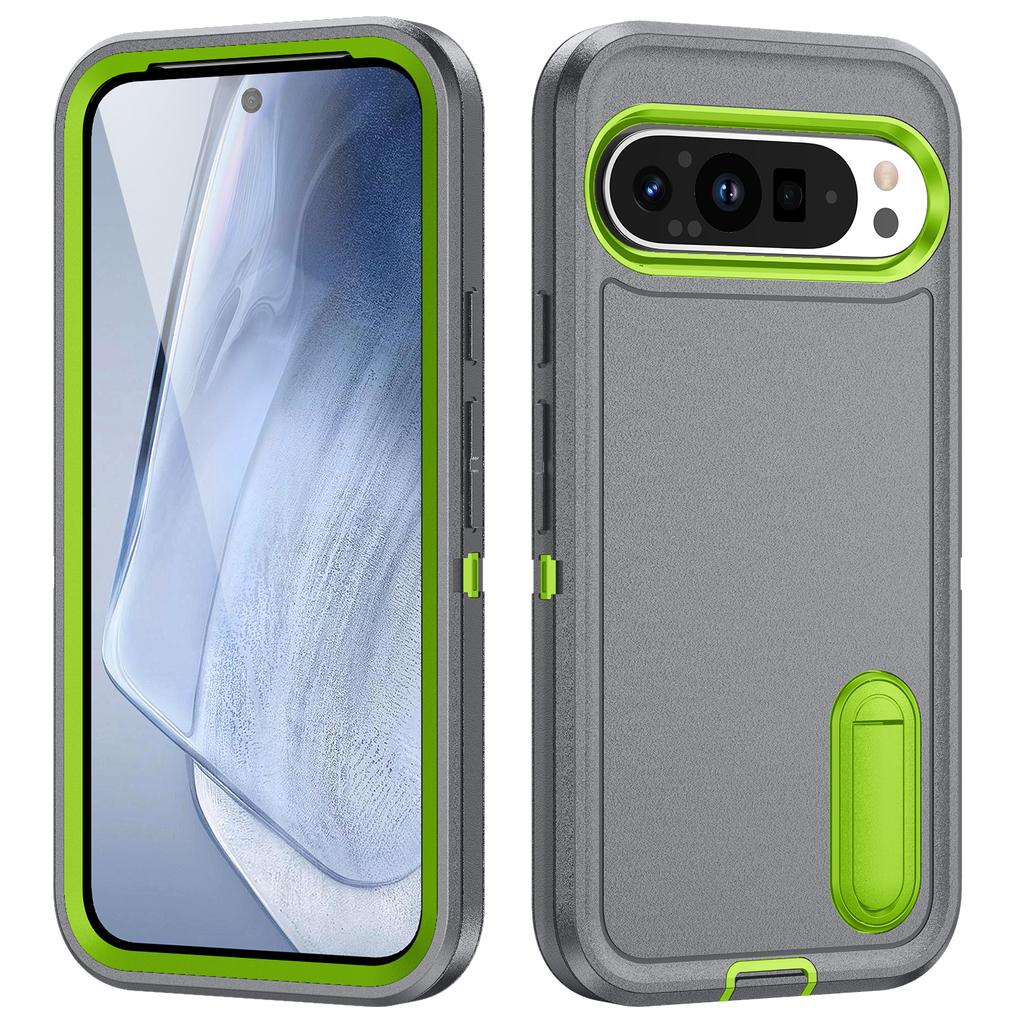 For Google Pixel 9 Pro XL Case Kickstand Phone Cover PC+Silicone+EVA 3-in-1 Design