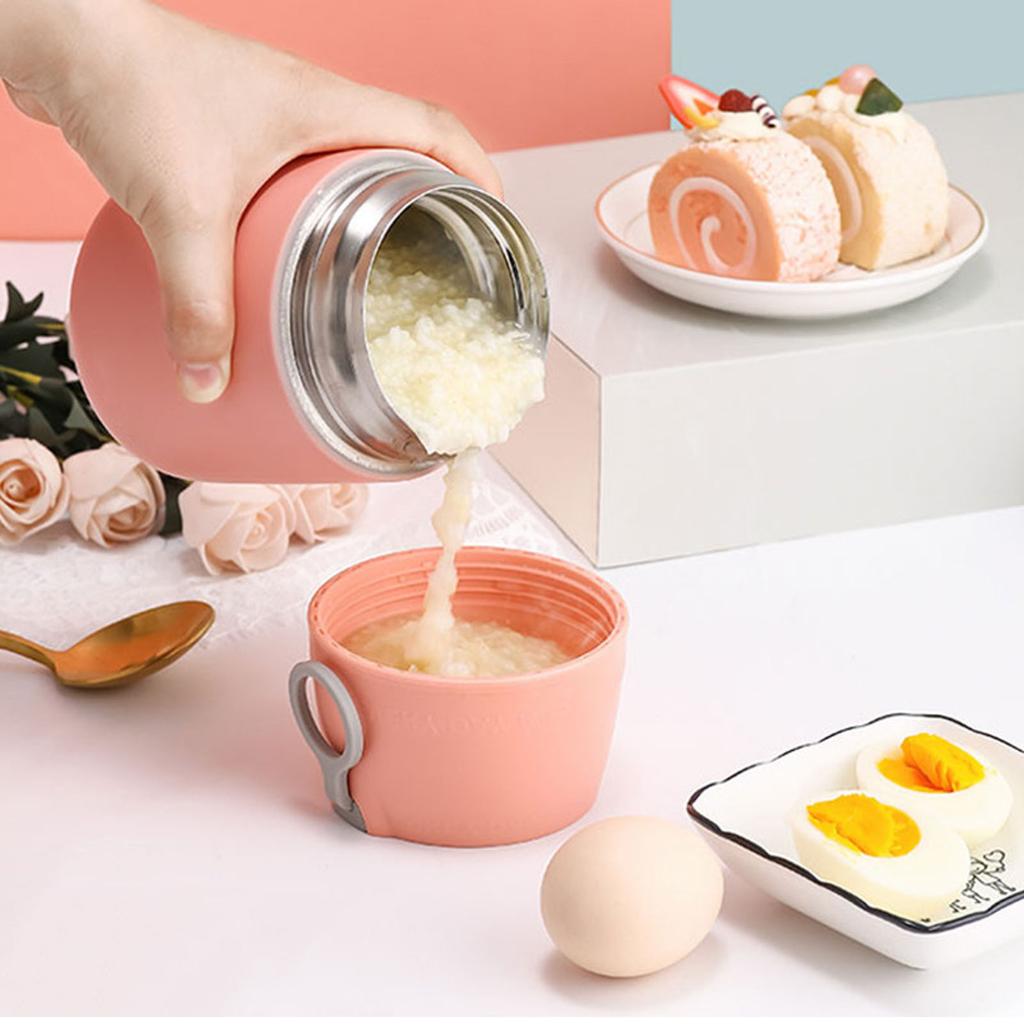 Insulated Food Jar 1000ml Capacity 304 Stainless Steel Hot Food Lunch Container with Foldable Spoon