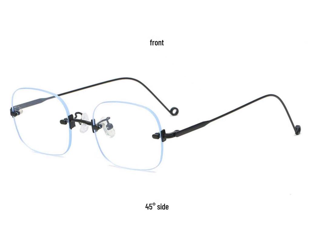 Celebrity Style Retro Frameless Anti-Blue Light Glasses