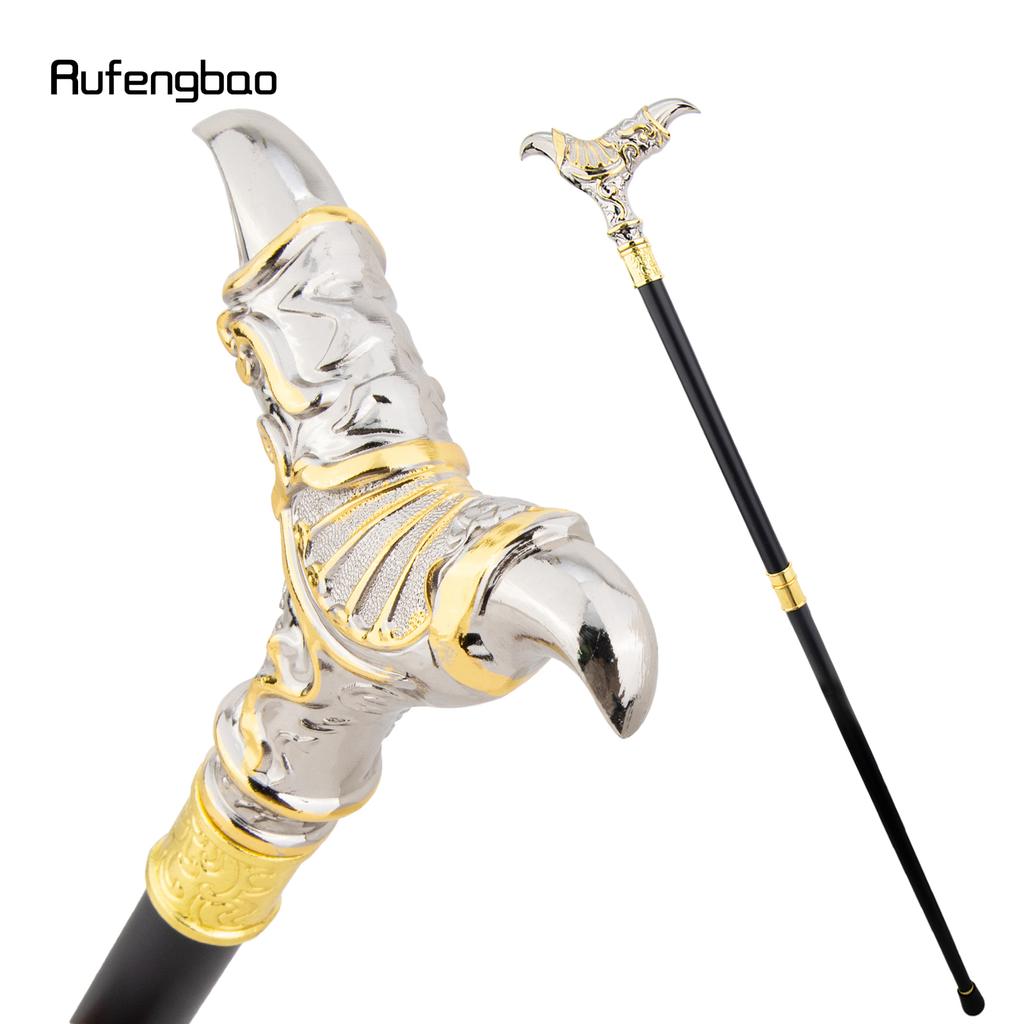 Golden White Claw Walking Stick Decorative Vampire Cospaly Vintage Party Fashionable Performance Stage Cane 95cm