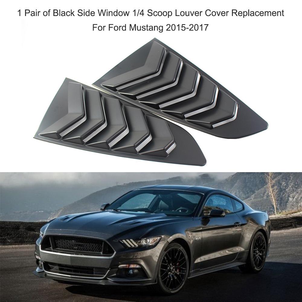 Жалюзийная накладка на заднее боковое окно в спортивном стиле для Ford Mustang 2015-2017