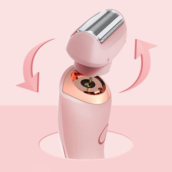 Women Electric Shaver Double Heads USB Rechargeable Waterproof Portable Face Body Bikini Area Arm Leg Hair Removal Epilator Razor Trimmer