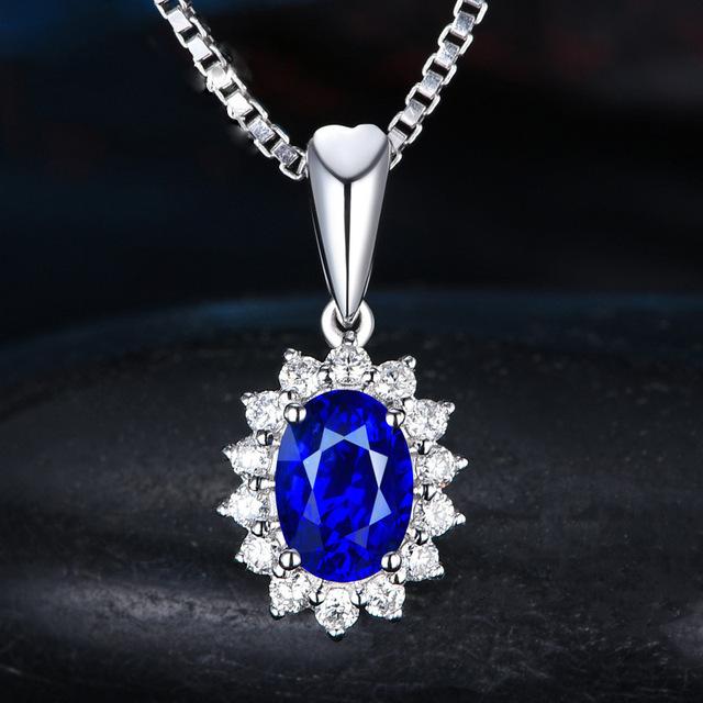 Sunflower Lab Moissanite Diamond Pendant Real 925 Sterling Silver Charm Party Wedding Pendants Necklace for Women Bridal Jewelry