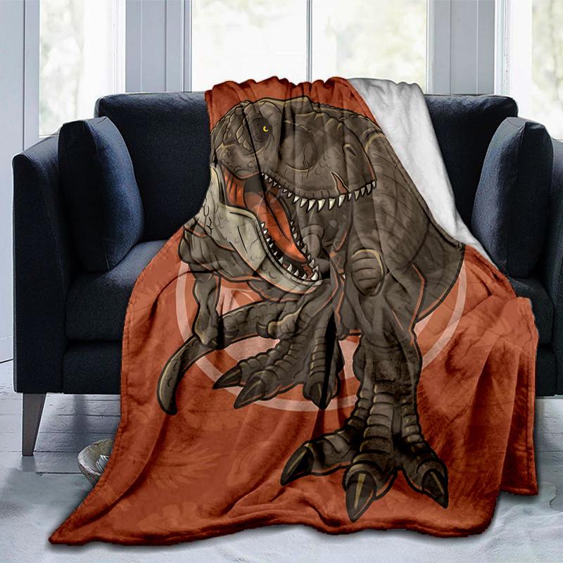 1pc Dinosaur Blanket Soft Throw for Home Decor, Gift Idea for and , Seasonal Use Blanket .K033