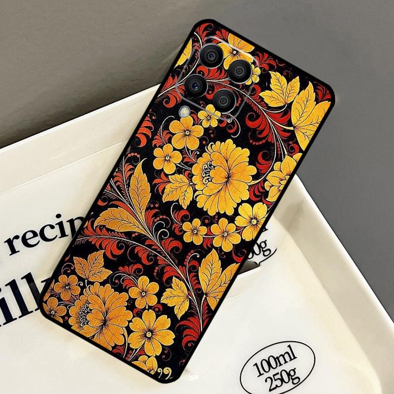 Русский шарф Цветочный чехол для Samsung Galaxy M21 M31 M14 M34 M54 M33 M16 M36 M56 M53 M13 M12 M32 M52 M15 M55 M35