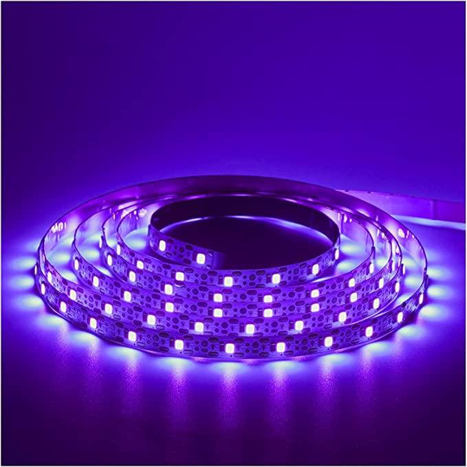 Blacklight UV Light LED Strip Light 2M 10W 120 LED High Brightness USB Powered DC5V UV Light Tape Cuttable Ambient Light Stage Lighting Wedding