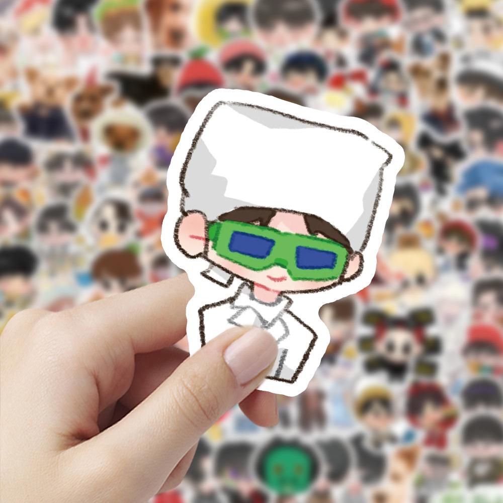 100 Cartoon Love Stickers - Q Version for Decorating Phones, Water Cups, Fridges, and Suitcases