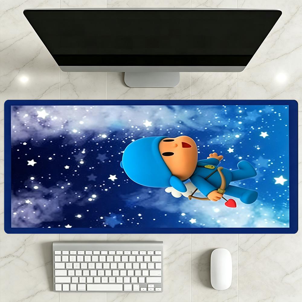 Pocoyo Gaming Mouse Pad Gamer Mousepad Computer Desk Mat Non-Slip Rubber Bottom Office and Gaming Desk Decoration