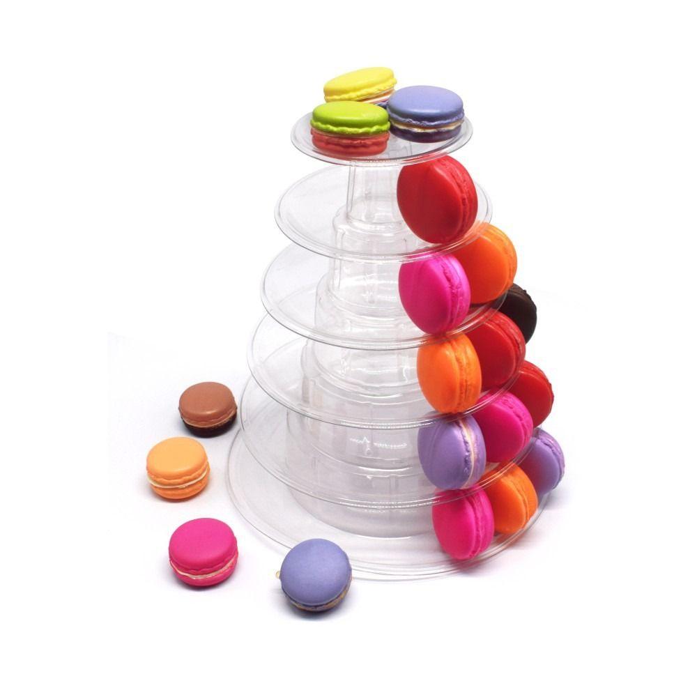 Clear Macaron Display Stand PET Material Cake Placing Rack Cupcake Tower Rack Macarons Display