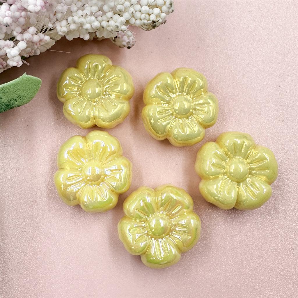 Бисерные материалы Цветение сливы УФ-покрытие DIY Ювелирные аксессуары Рассыпные бусины 5 шт. Ювелирный акрил Для изготовления браслетов, серег Аксессуары