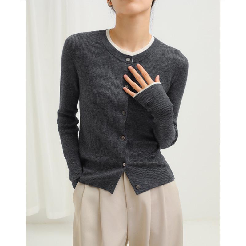 Womens Knit Cardigan With Fringed Design For Casual Fall Wear