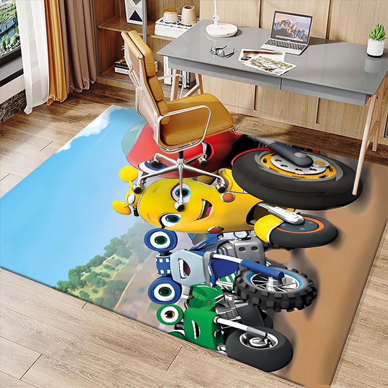 Ricky Zoom Printed Absorbent Washable Carpet, Non-Slip Bathroom Mats, Kitchen Rugs, Yoga Mat,Living Room Entrance, Camping Picnic Rugs