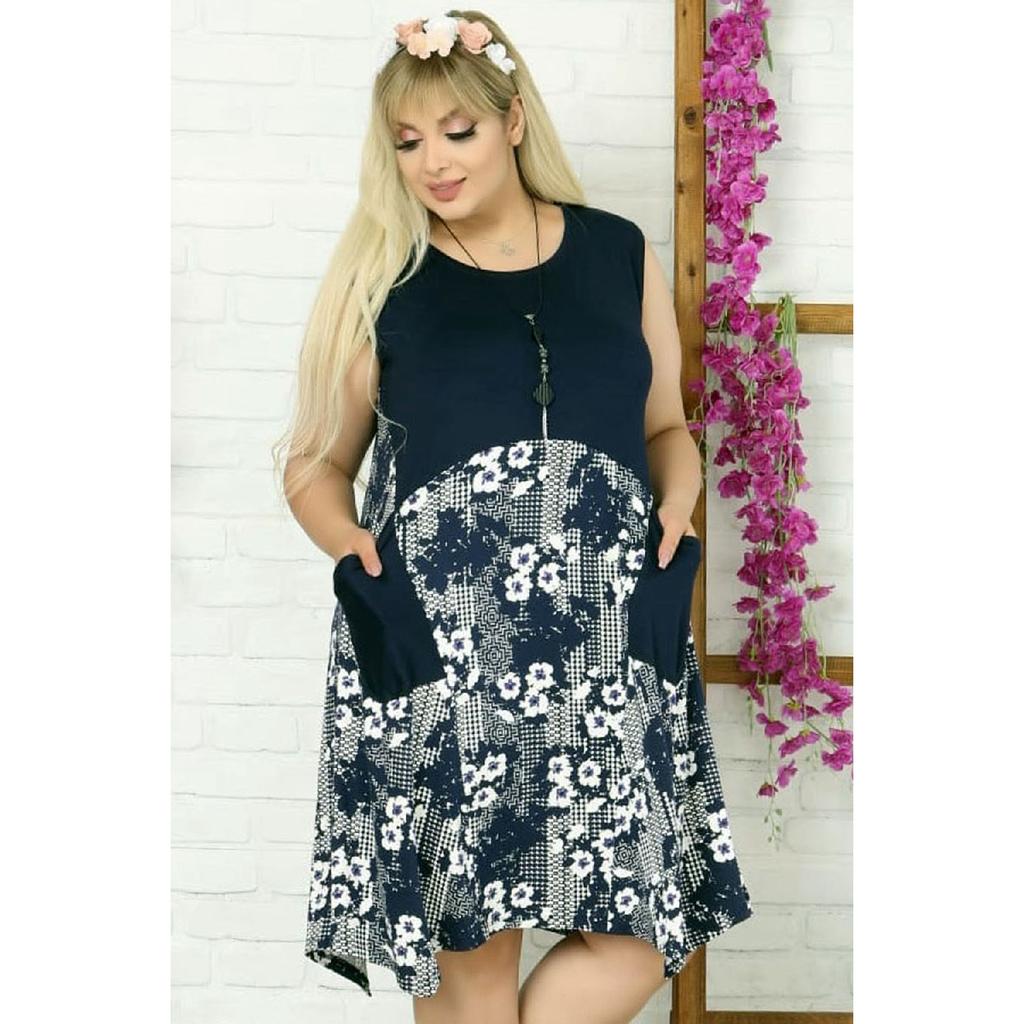 Sleeveless White Flower Pocket Clm Duped Nailed Dress