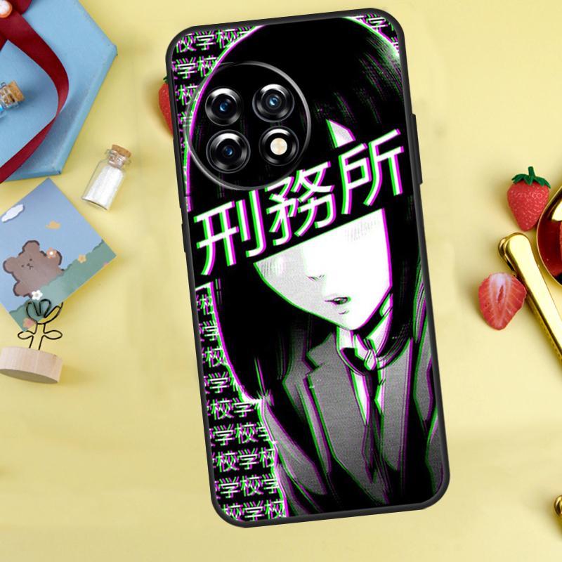 Грустный японский аниме эстетичный чехол для OnePlus 13T 13R 12 12R 15 13 11 10 10T 8T Nord CE 2 3 4 Lite N20 N30 Nord 5