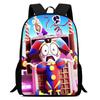 Kids Cartoon Backpack School Children 1-6 Grade Lightweight Ergonomic Oxford Fabric Bag With Printed Design